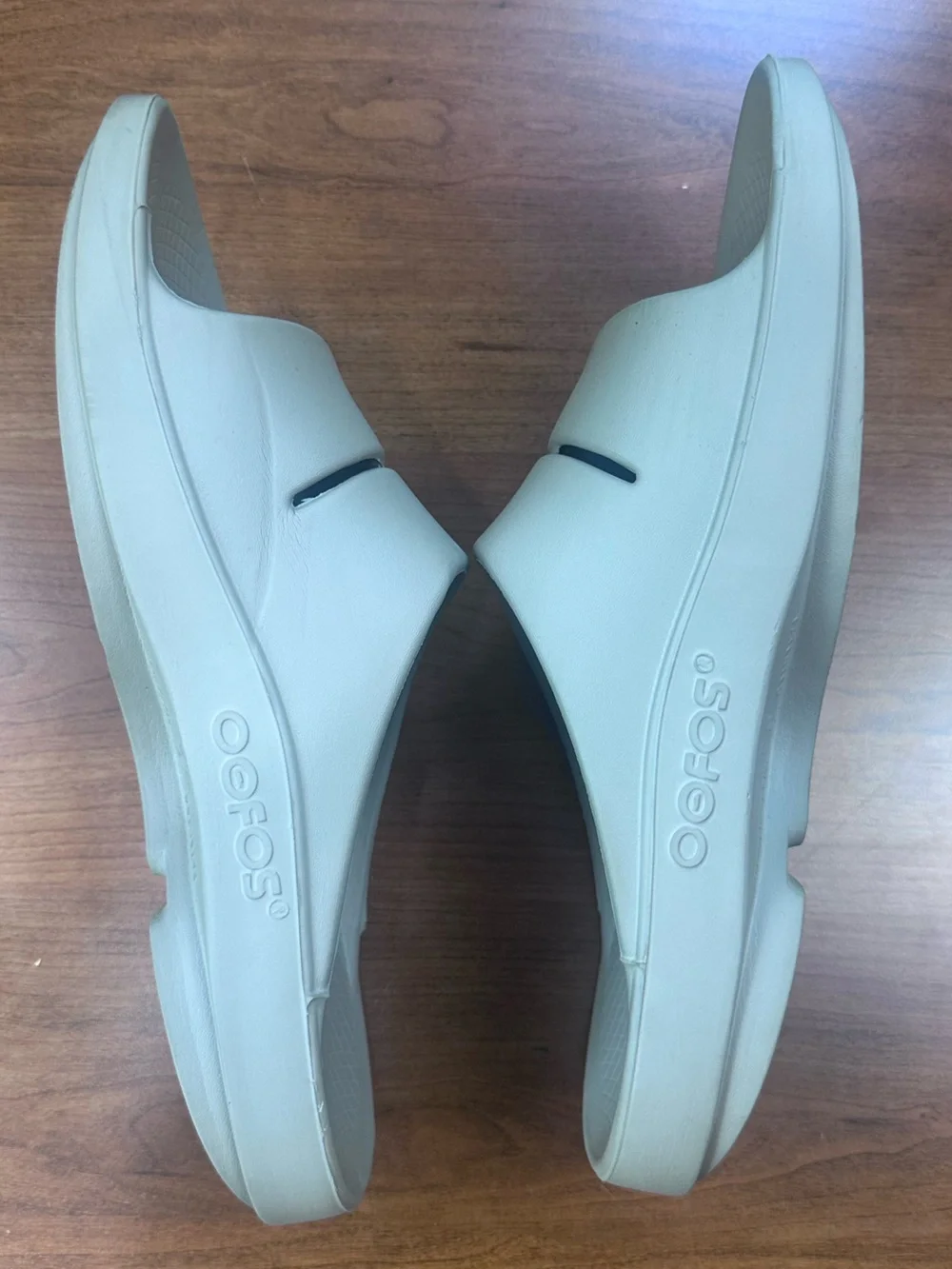 Oofas Recovery Sandals Gray Slide Sandals - Casual Slip-On Mens Sz 10 Womens 12